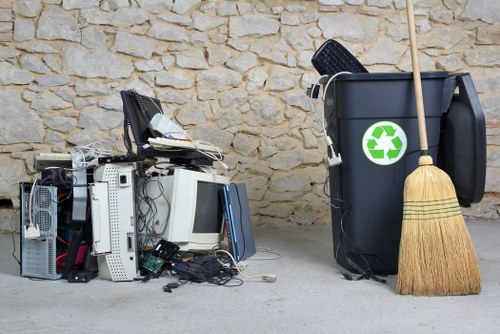 Recycling process in East London waste management