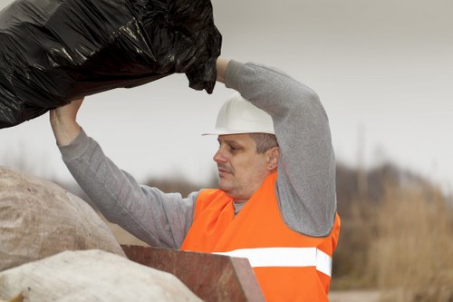 Recycling facilities processing builders waste in East London